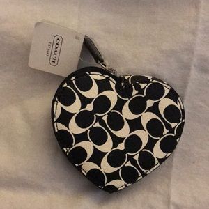 Coach Heart Shaped Coin Purse Wallet